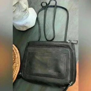 Fossil Black Leather Y2K Crossbody bag